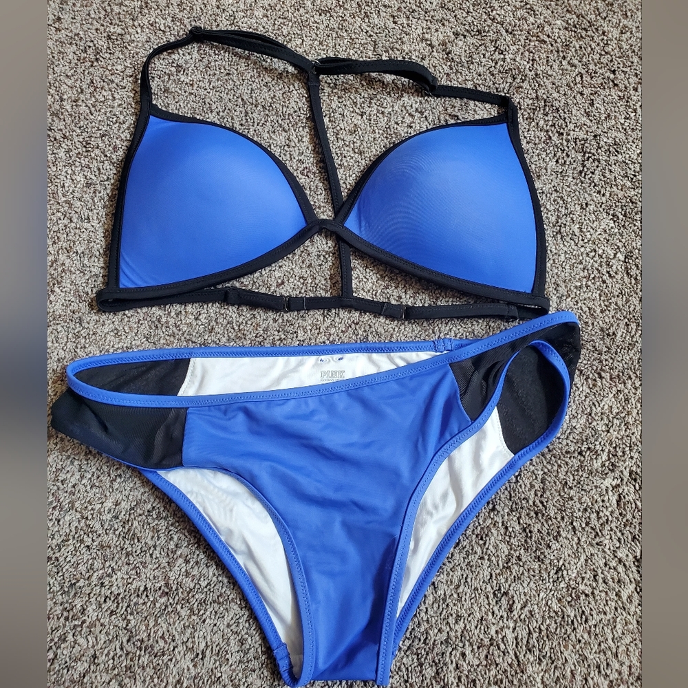 Blue and Black bikini set